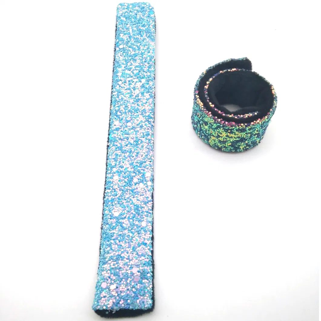 Wholesale Reversible Sequin Mermaid Fashion Cool Slap Snap Party Wrist Bracelets