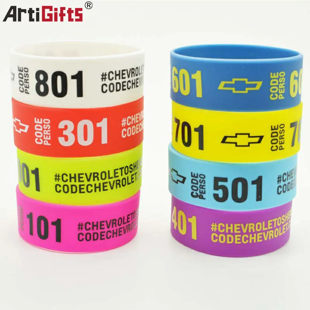 Promotional Convex Logo Silicone Bracelet