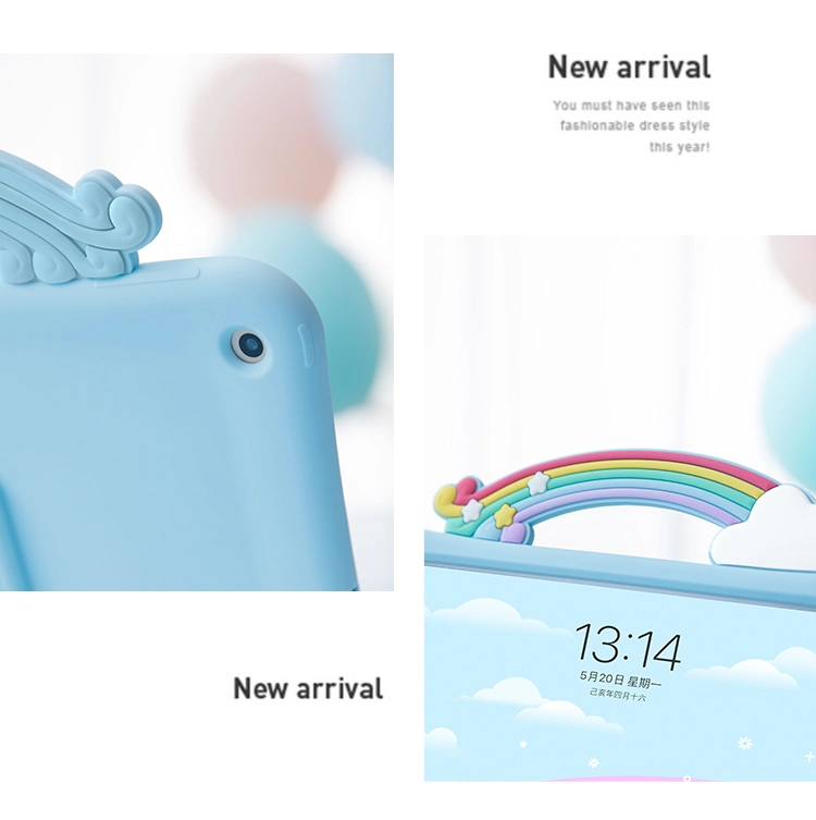 Rainbow Cartoon Shockproof Case for iPad Air 4 5 10.9inch Tablet Case Silicone Cover for Kids