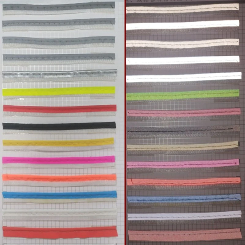 Silver Sew on 100% Polyester Fabric Reflective Piping Cord