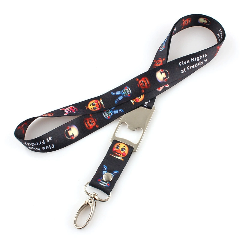 Factory Custom Polyester Heat Transfer Brand Lanyard Convenient Personality Multi-Functional Metal Bottle Opener Lanyard Wholesale