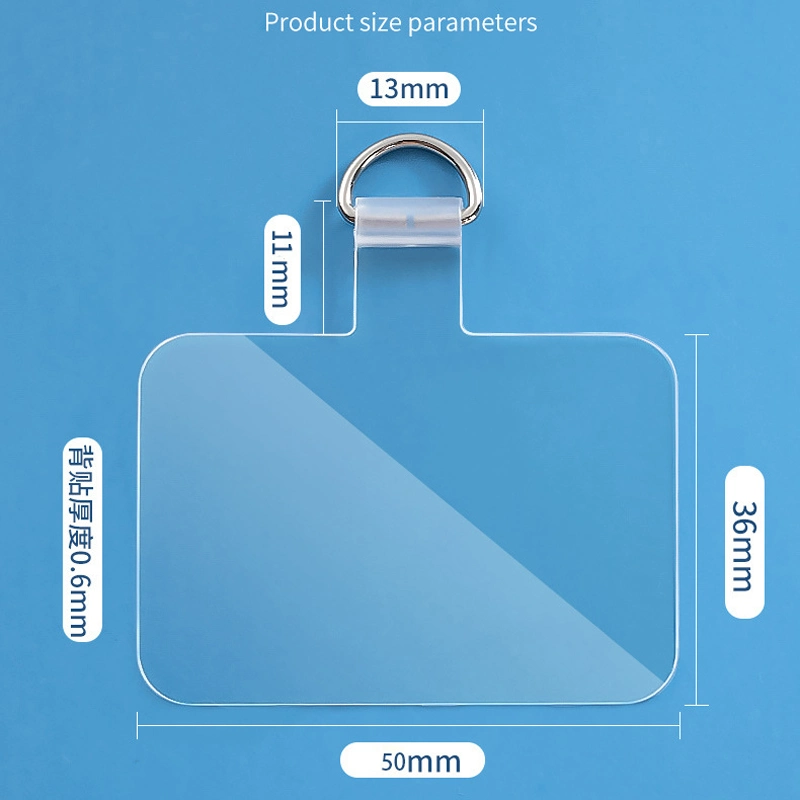 Smartphone TPU Clear Transparent Universal Lanyard Holder Clip Gasket Tab