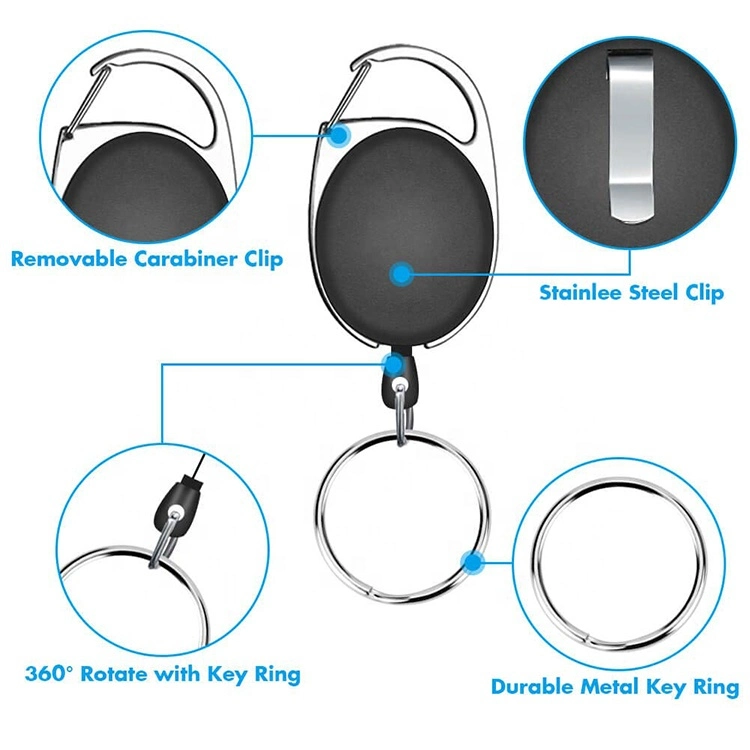 Custom Logo Retractable Free Sample Promotional Key Chain Yoyo Badge Reel Office Supply