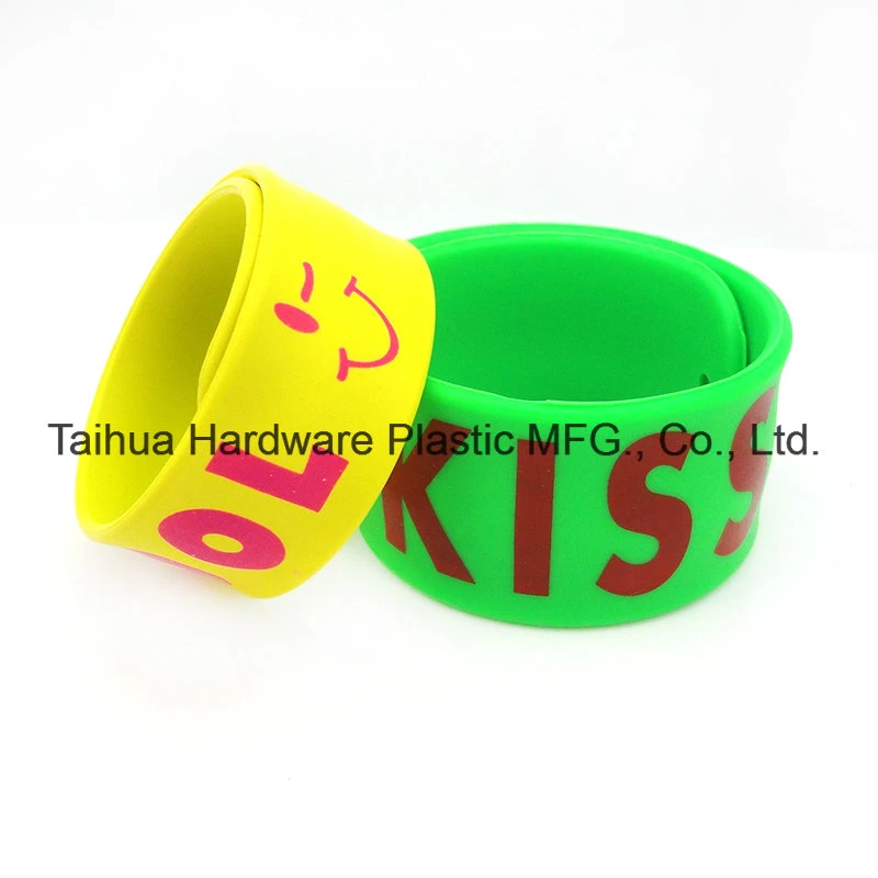 Colorful Slap Silicone Wristband Slap Bands, Silicone Bracelet for Promotion