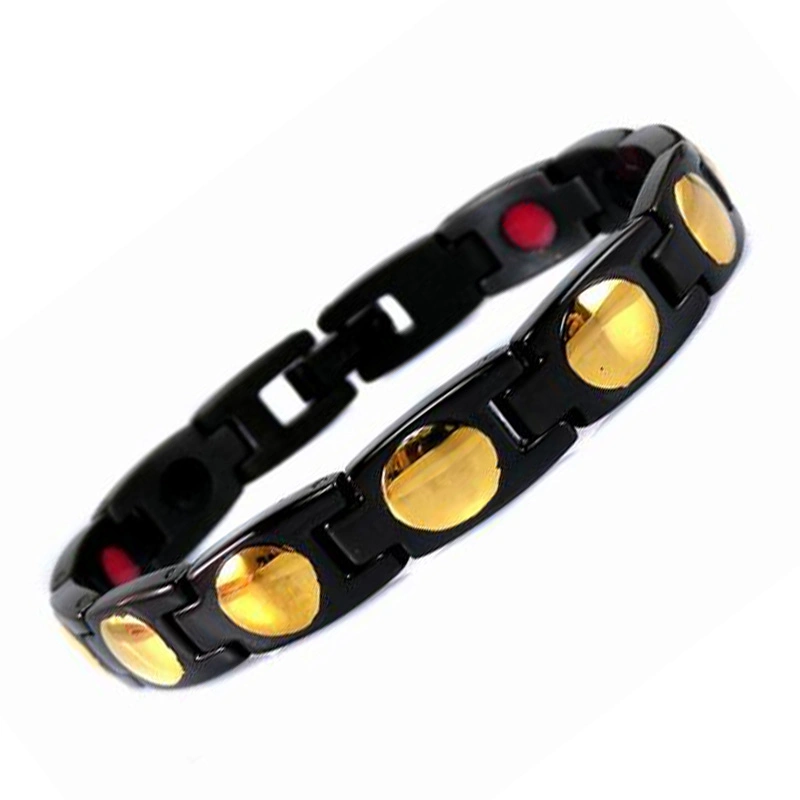 Fashion Stainless-Steel Bracelet with Negative Ion Germanium and Far Infrared Energy for Men (CFSTB012)