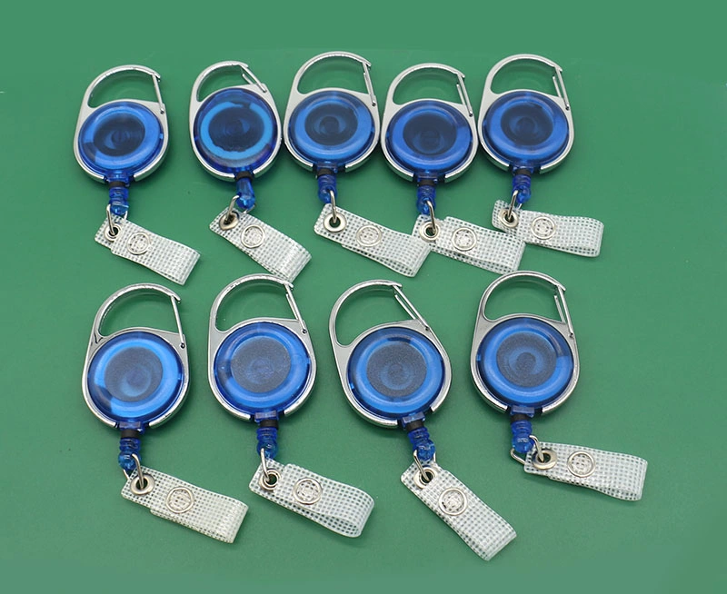 Retractablel Carabiner Badge Reels Clips with Reinforced Strap