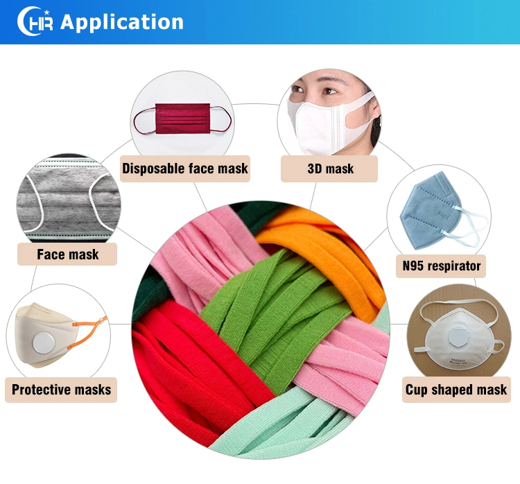 China Wholesale Nylon Spandex 2mm Round Elastic Earloop Band Cord for Face Mask Raw Material