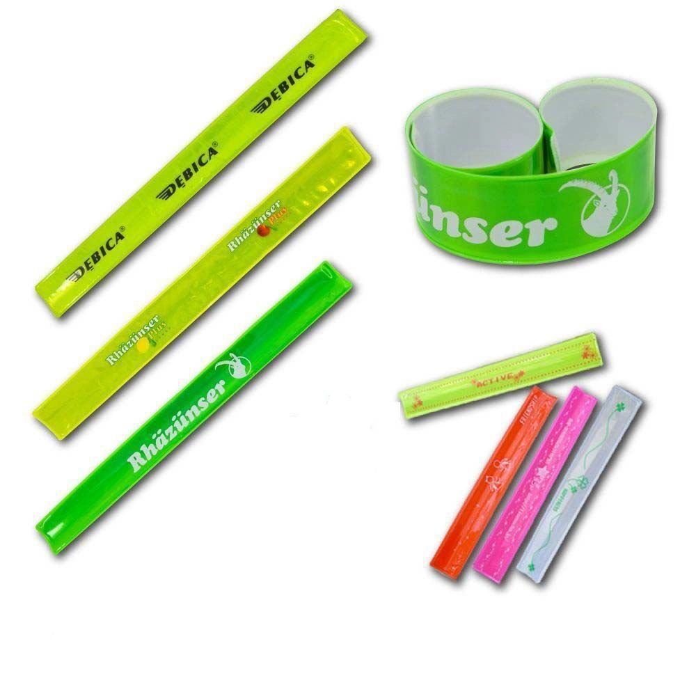 Custom Reflective PVC Slap Band Wholesale Snap PVC Slap Bracelet