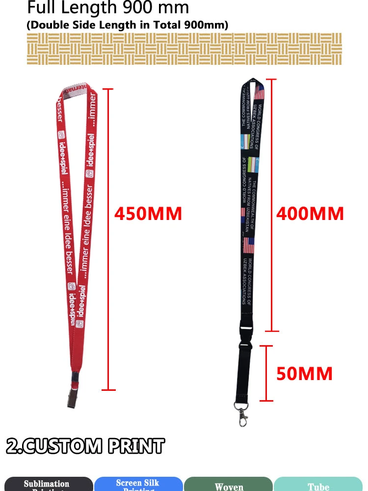 OEM Cheap Custom Printing Cute Girl Kpop Neck Long Name Nice Soft Lanyards for Sale