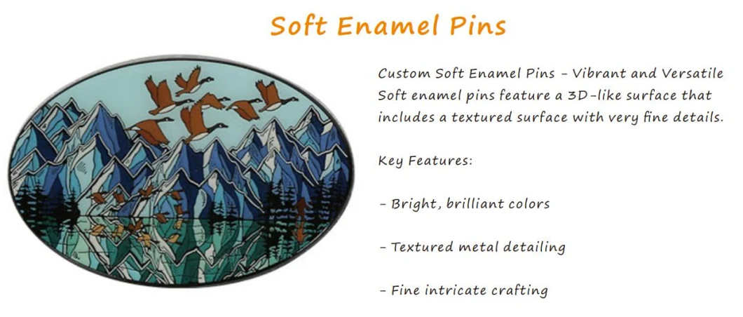 Custom Soft Enamel Pin Manufacturer Souvenir Promotional Gift Metal Badge