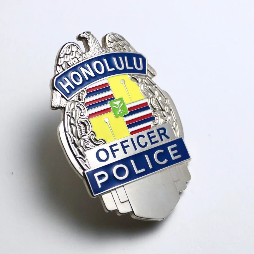 OEM Wholesale Promotional Metal Lapel Pin Custom Security Police Gift Button Badges