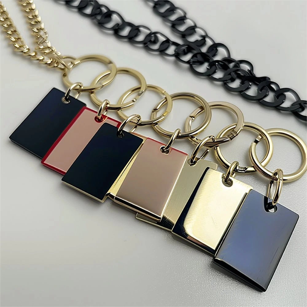 Zinc Alloy Key Holder Keyring Sublimation Blanks Custom Engraved Laser Logo Metal Key Chain Keychain