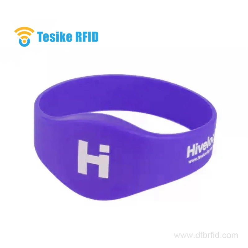 125kHz Tk4100 Chip RFID Silicone Wristband Bracelet with Logo Printing