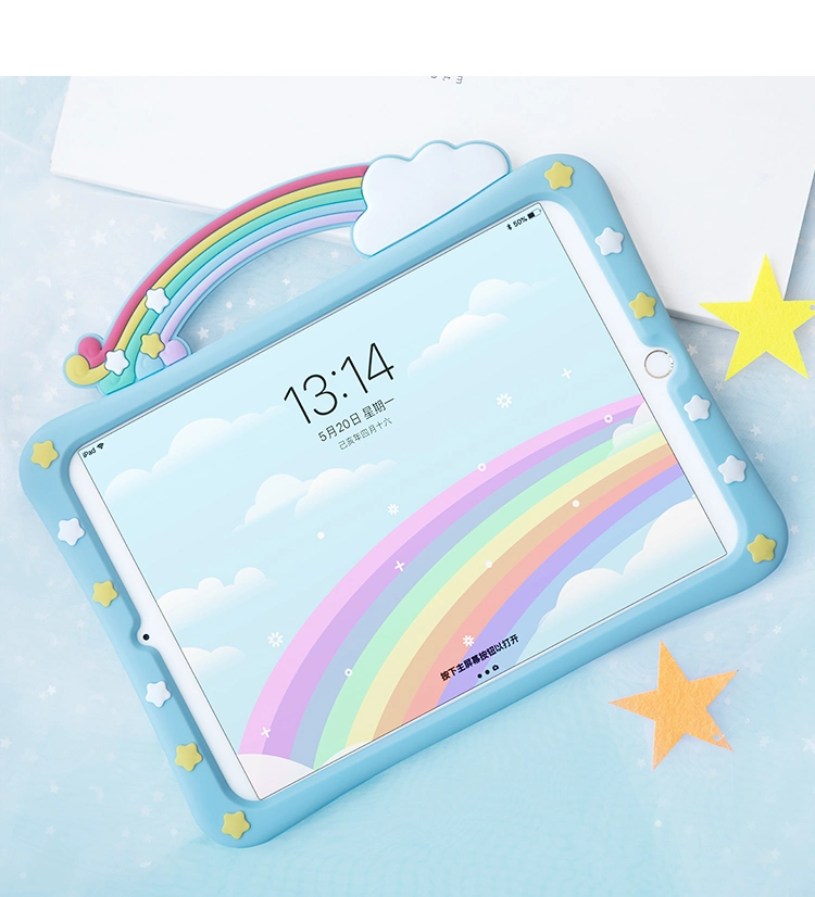 Rainbow Cartoon Shockproof Case for iPad Air 4 5 10.9inch Tablet Case Silicone Cover for Kids