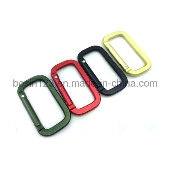 Aluminum Carabiner Hook Clip with Keyring Lanyard