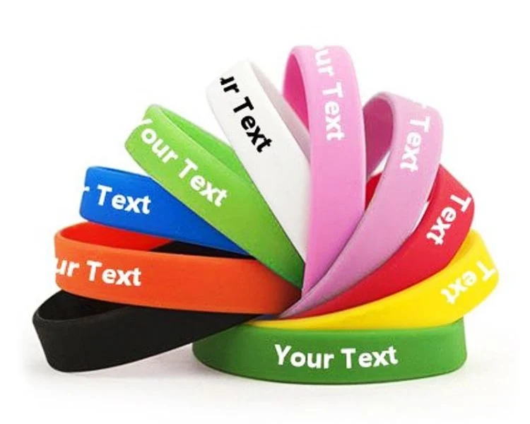 OEM ODM Design Custom Heart Logo Printing Adjustable Silicon Wristband for Wedding Gift