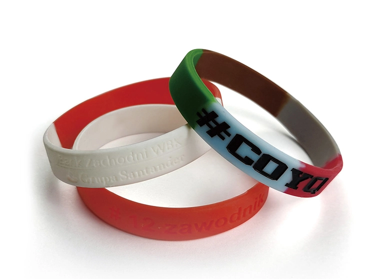 Cheap Rubber OEM Men Lucky Custom Friendship Energy Silicone Bracelets with Own Print