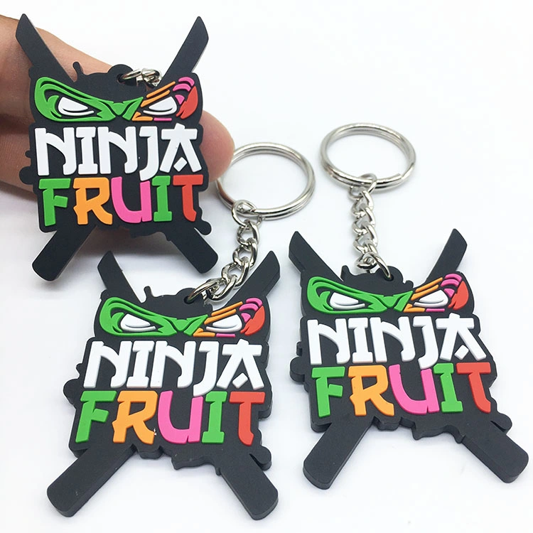 Wholesale Custom Logo 2D/ 3D Souvenir Silicon Key Ring Designer Car Decoration Accessories Soft Plastic PVC Rubber Keychain for Promotional Gifts