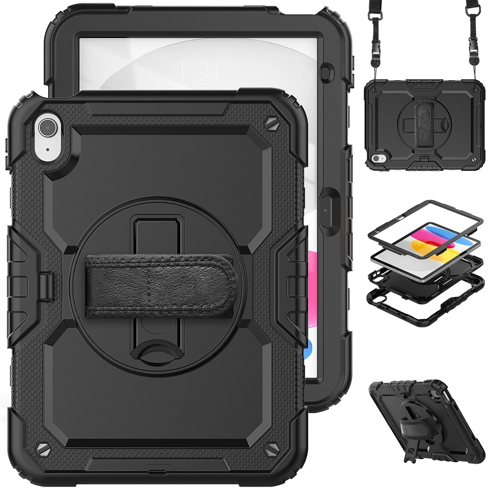 Heavy Duty Rugged Silicone Case for iPad 10th Generation10.9&prime;&prime; 2022 with Portable Straps in Stock