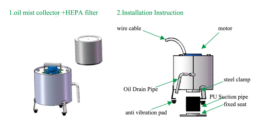 CNC Oil Mist Collector Filter Extractor for Mazak Machine Collecting Oil Mist Dust Gas