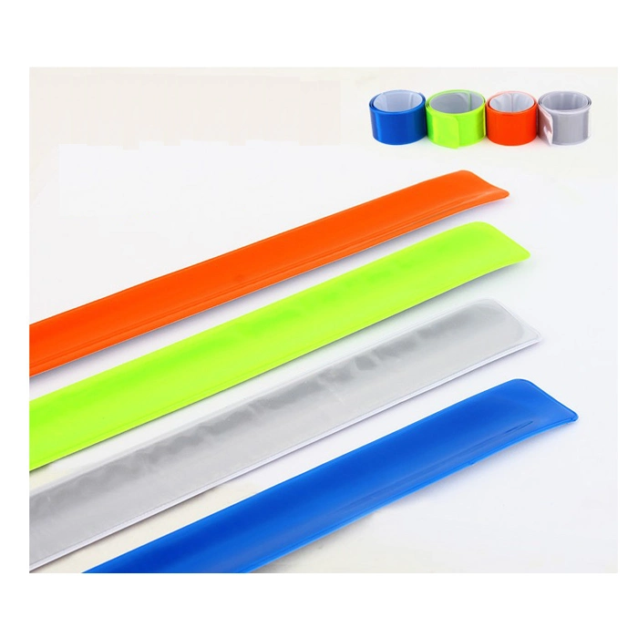 Custom Reflective PVC Slap Band Wholesale Snap PVC Slap Bracelet