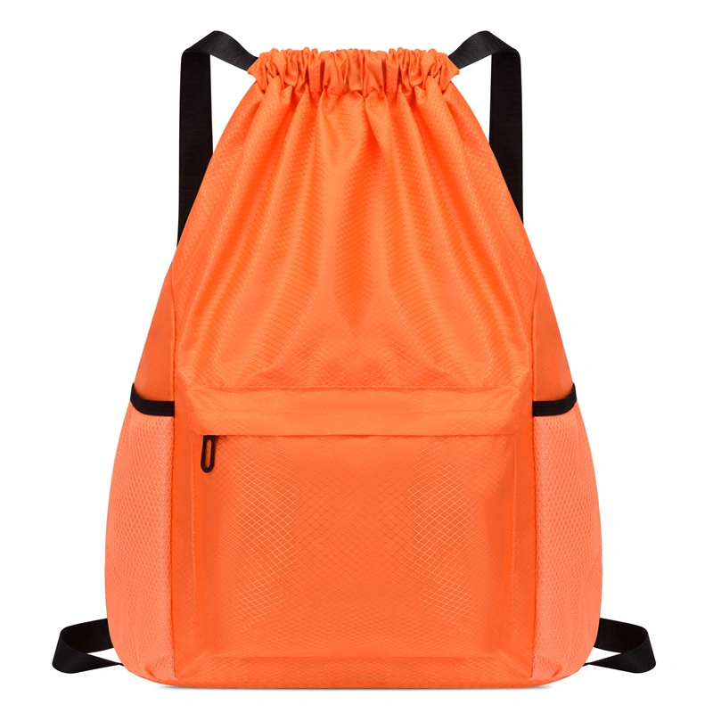 Waterproof Outdoor Sports Backpack with Zipper and Drawstring Pockets