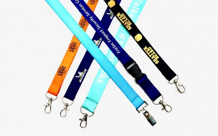 Printed Polyester Lanyards with Double Bulldog Clips