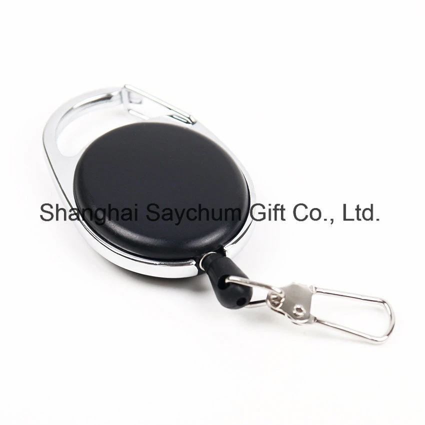 Retractable Pull Badge Reel ID Lanyard Card Badge Holder Clips