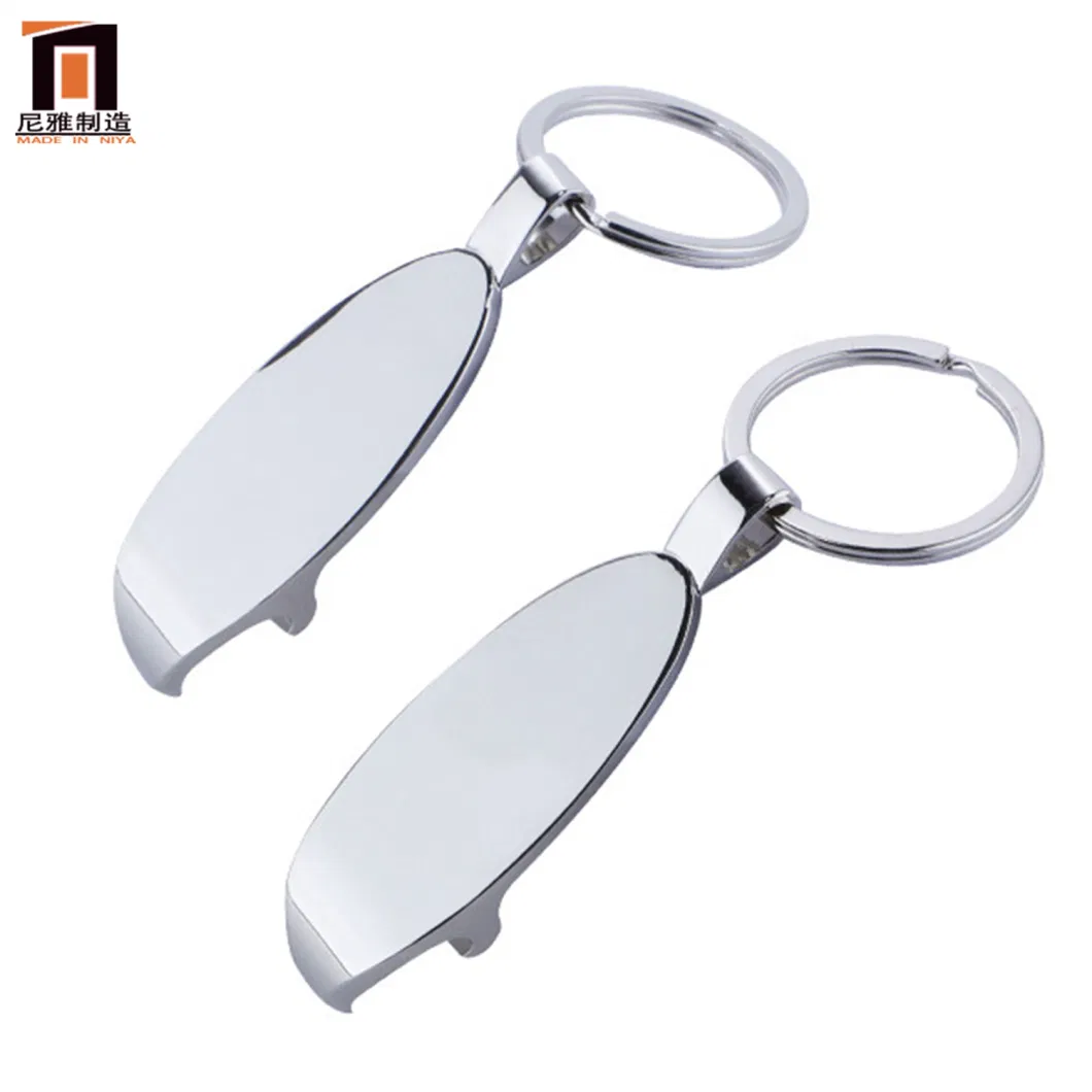 Wholesale Cheap Keying Blank Logo Key Chain Custom Sublimation Metal Keychains Bottle Opener Keychain