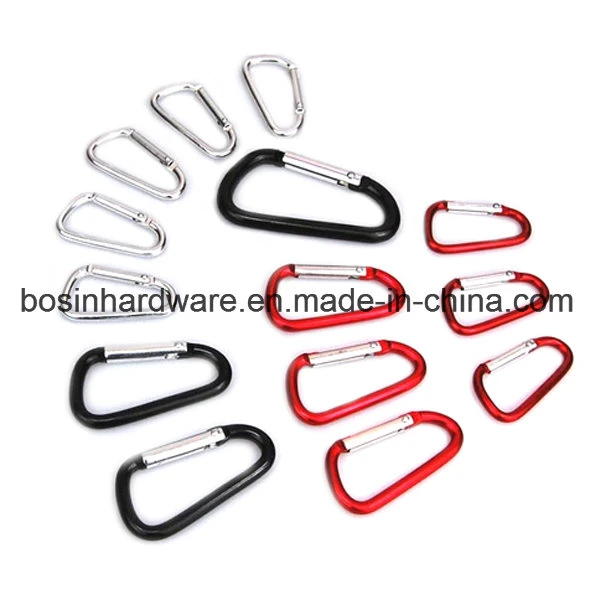 Aluminum Carabiner Hook Clip with Keyring Lanyard