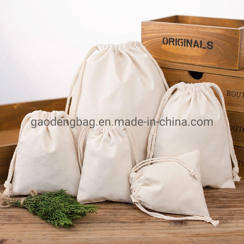 Wholesale Best White Dust Bags Cotton Canvas Drawstring Bag Backpack with Logo