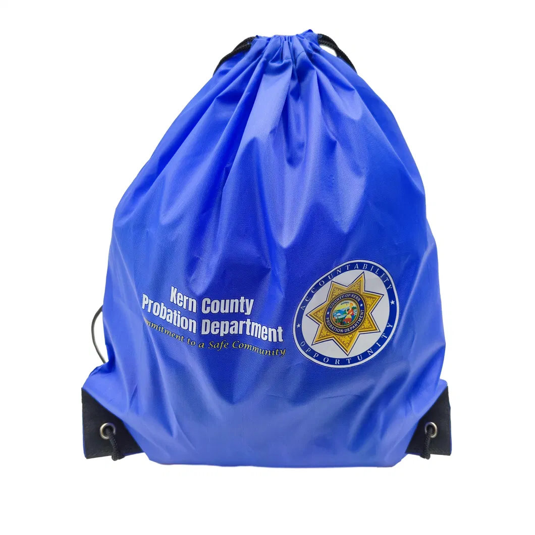 Custom Backpack Polyester Waterproof Drawstring Shoulder Sport School Shoe Bag