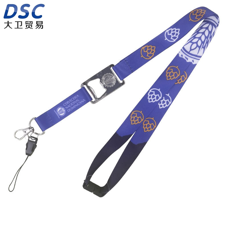 Exhibition Ribbon Lanyard Badge Heat Transfer Badge Card Sleeve Sling Long Belt Hanging Neck Belt Bottle Opener Certificate Lanyard