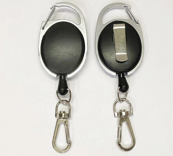 Ova Retractablel Carabiner Badge Reels Clips with Key Ring