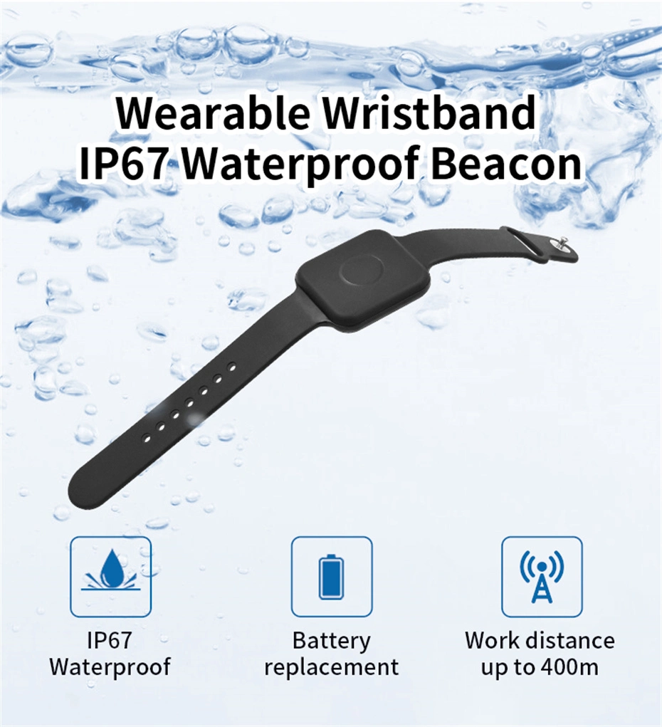 Feasycom Bluetooth 5.1 Low Energy Indoor and Outdoor Location Battery Replacement Wearable Wristband Alarm BLE Beacon