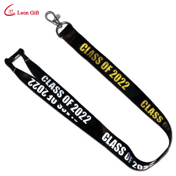 Leon Factory Low MOQ Wholesale Designer Neck Strap Sublimation Woven Neck Blank White Nylon ID Card Holder Lanyard with Logo Custom Polyester Lanyards