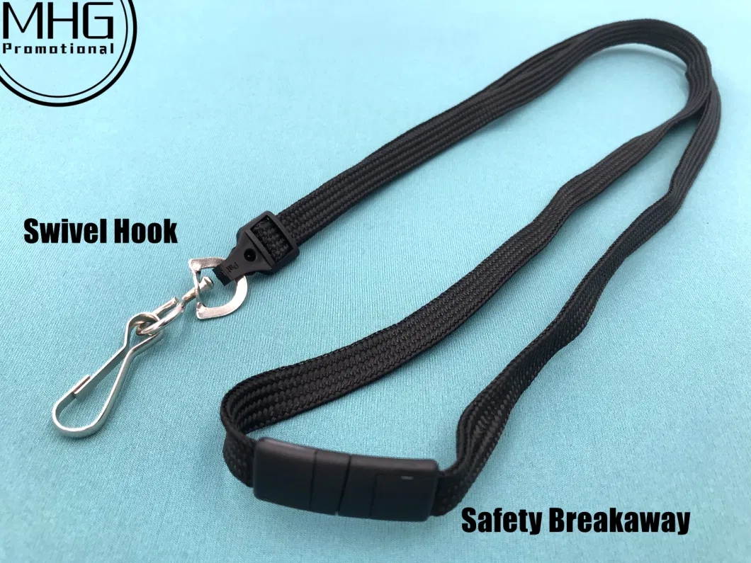 10mm Flat Swivel Hook Clip with Safety Breakaway Lanyards