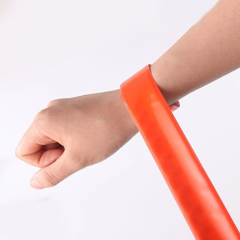 Custom Reflective PVC Slap Band Wholesale Snap PVC Slap Bracelet