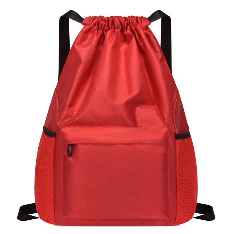 Waterproof Outdoor Sports Backpack with Zipper and Drawstring Pockets