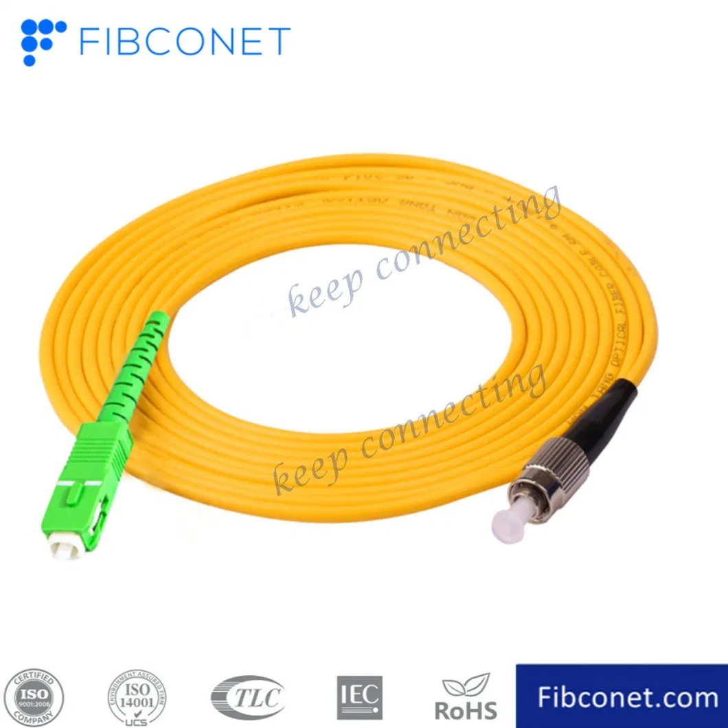 FTTH Sc LC FC-FC 3.0/2.0 Sm mm Sx Fiber Optic FC Patch Cord with LSZH/PVC Material