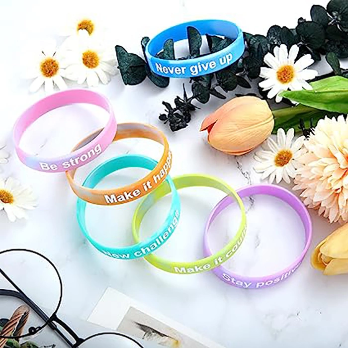 Custom Silicone Bracelets Make Your Own Rubber Wrist Bands with Message Logo High Quality Personalized Wristband