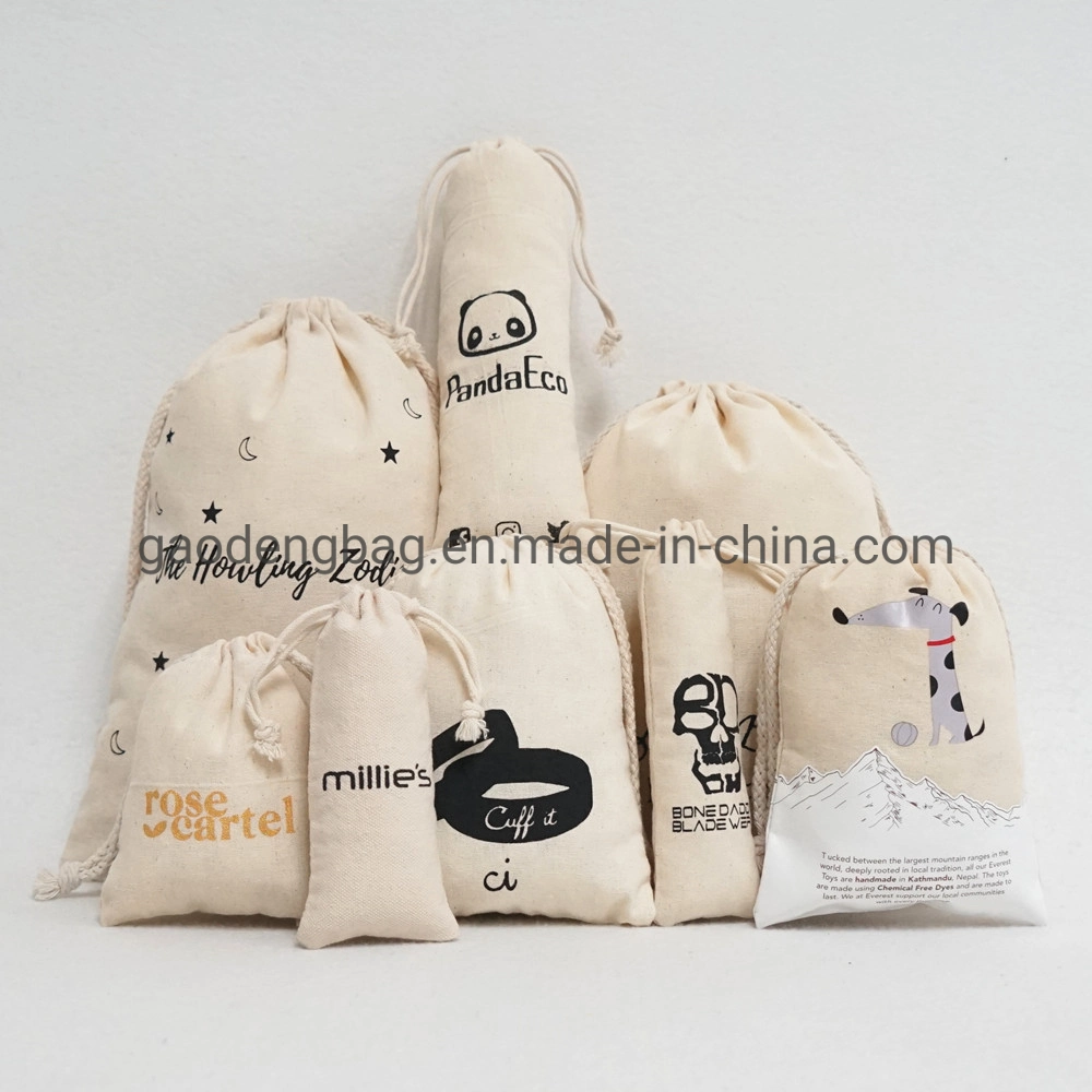 Wholesale Best White Dust Bags Cotton Canvas Drawstring Bag Backpack with Logo