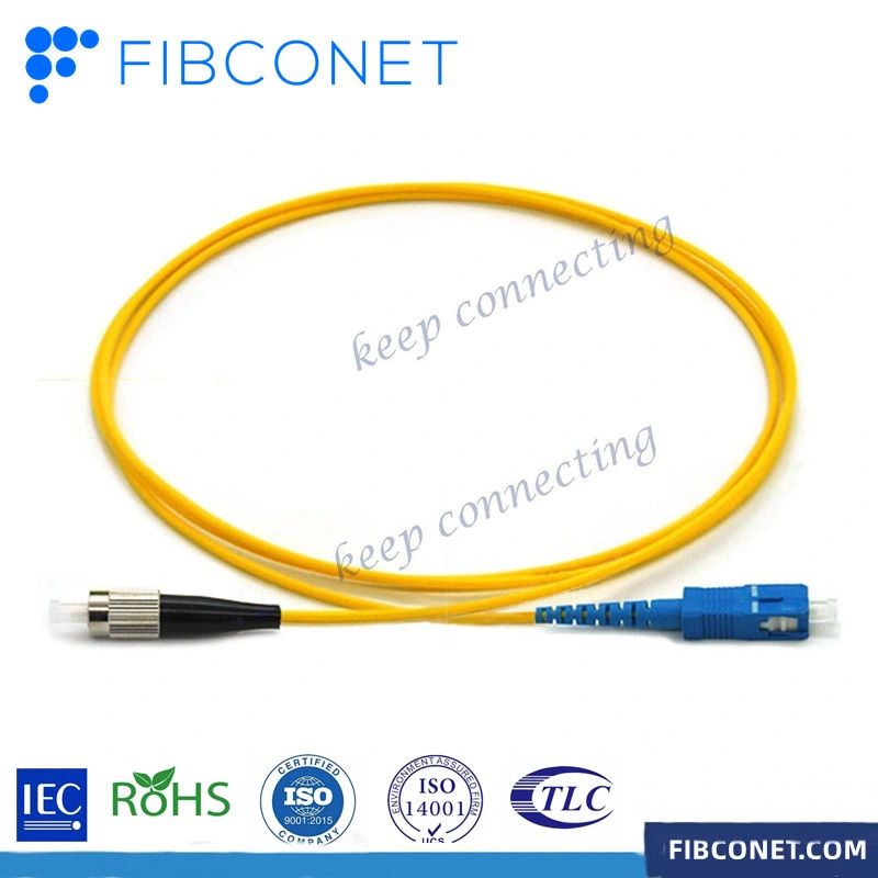 FTTH Sc LC FC-FC 3.0/2.0 Sm mm Sx Fiber Optic FC Patch Cord with LSZH/PVC Material