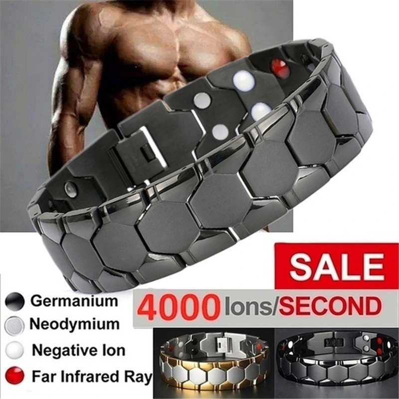 3 in 1 Health Energy Bangle Arthritis Twisted Magnetic Bracelet Male Gift Power Therapy Magnets Men Bracelet