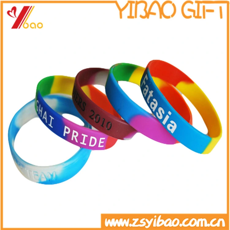 Custom Logo Fashion Sport Silicon Rubber Wrist Band Colorful Slap PVC Embossed Debossed Silicone Bracelet for Promotion Gift No Minimum