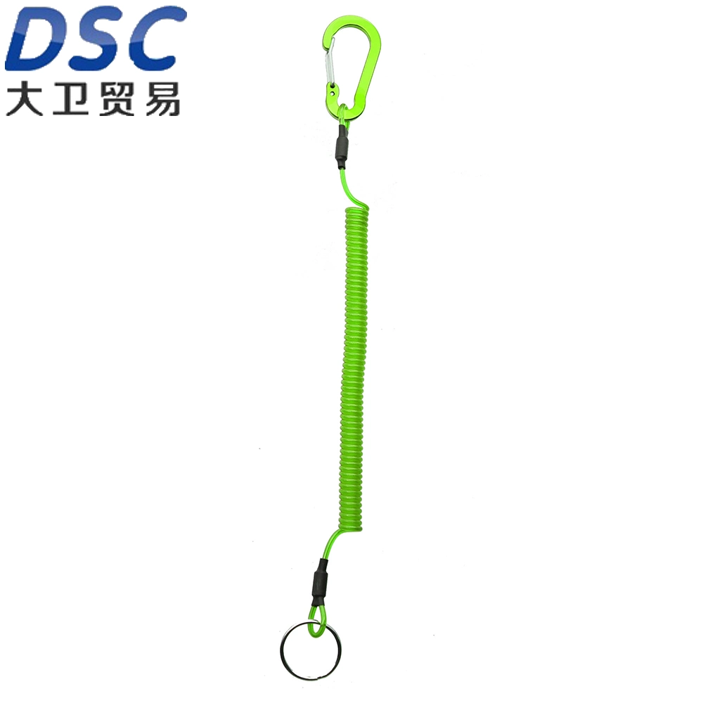 Fishing Lanyards Rope Retractable Safety Spring Coiled Ropes Keychain Accessories