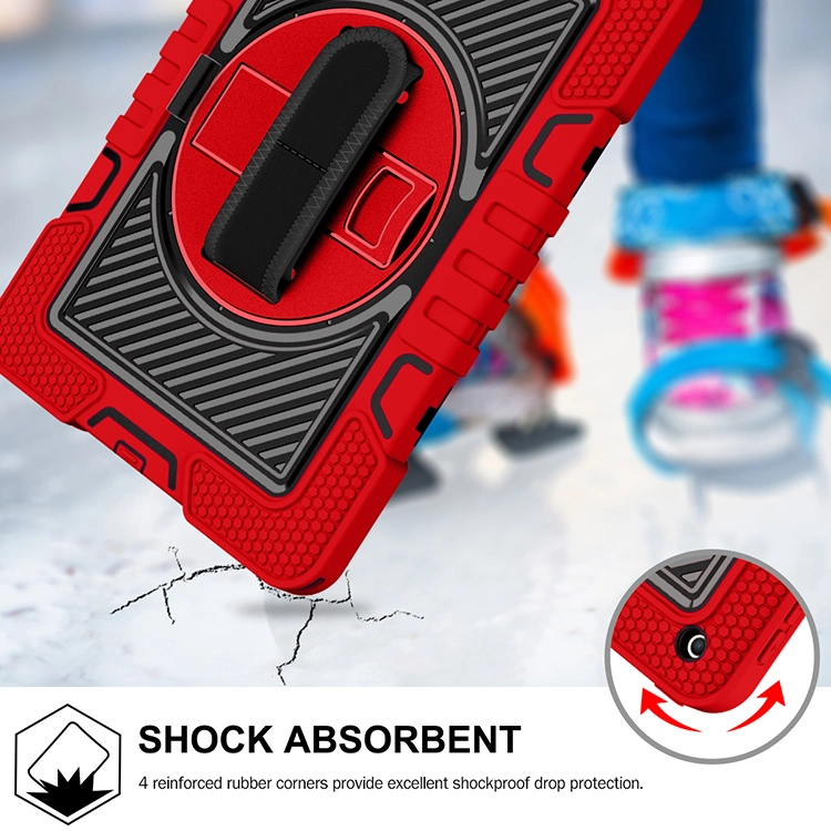 Heavy Duty Rugged Shockproof 360 Rotating Kickstand Silicone Tablet Case for iPad Mini 4 Mini 5 7.9 Inch