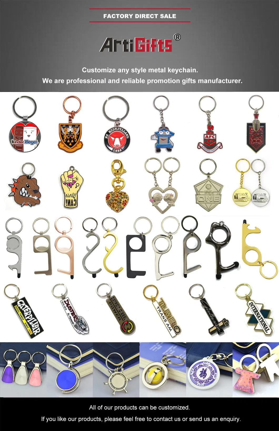 China Wholesale Customized You Own Logo Metal 3D Keychain for Souvenir Gift