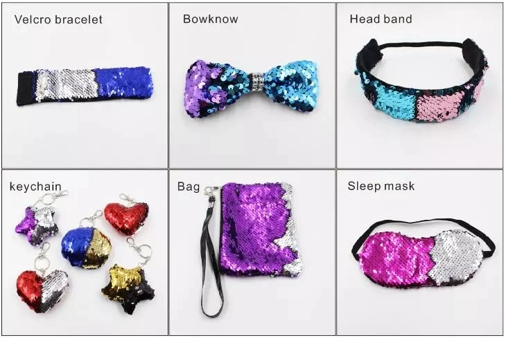 Wholesale Reversible Sequin Mermaid Fashion Cool Slap Snap Party Wrist Bracelets