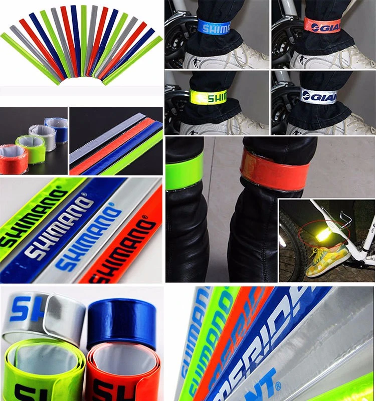 Customized Reflective Safety PVC Snap Wristbands, Promotional Gift Slap Bracelets for Kids